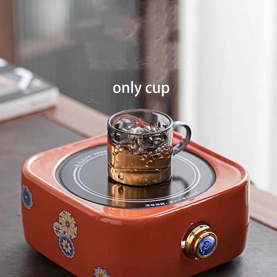 

Чашка с небольшой ручкой из высокопрочного боросиликатного жаропрочного прозрачного материала, дымчато-серая чашка для чая кунг-фу, дегустационная чашка для цветочного чая transparent