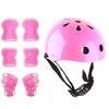 Kids Helmet Protective Gear Set Foam Elbow Knee Protector for Balance Car Scooter Roller Skating Pink
