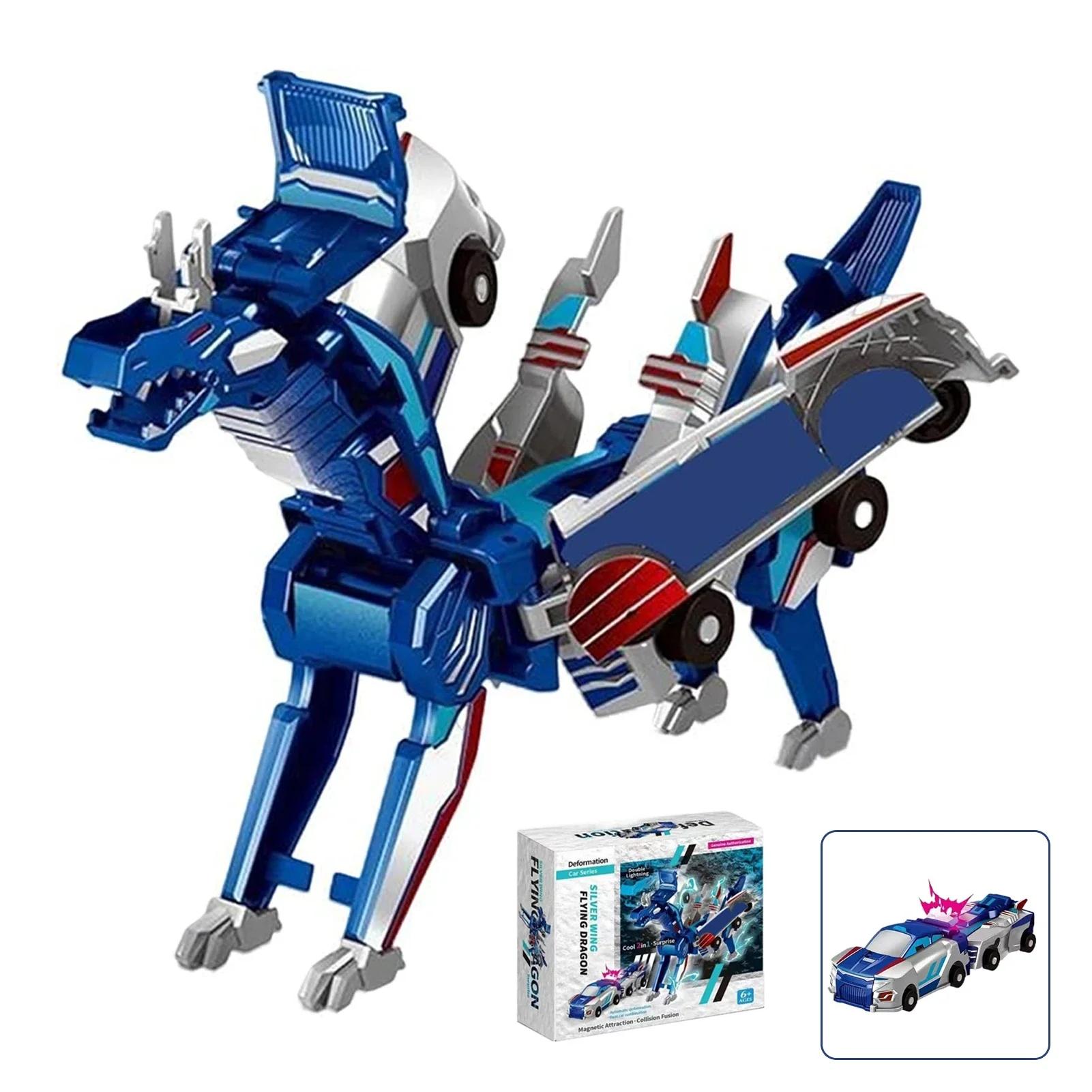 

2 in 1 Magnetic Unicorn Transforming Car Toy Children Collision DIY Super Combo Vehicle Enjoyable Creative Enjoy Present designed for Children DIY