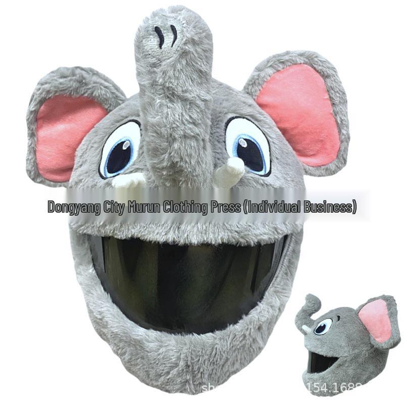 Motorcycle Plush Helmet Cover - Three-Eye Elk, Pumpkin, Rabbit Balaclava