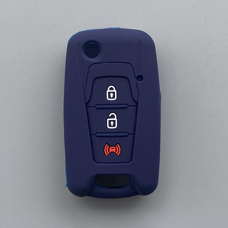 3 Button Silicone Car Key Cover Set Holder Case for SSANGYONG KORANDO Floding Key