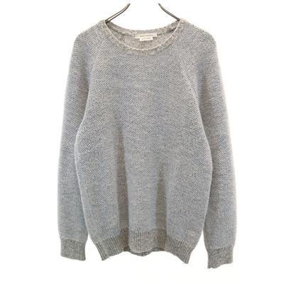14AW Wyprodukowano we Włoszech Mieszanka wełny Sweter z długim rękawem S szary Męski Używany