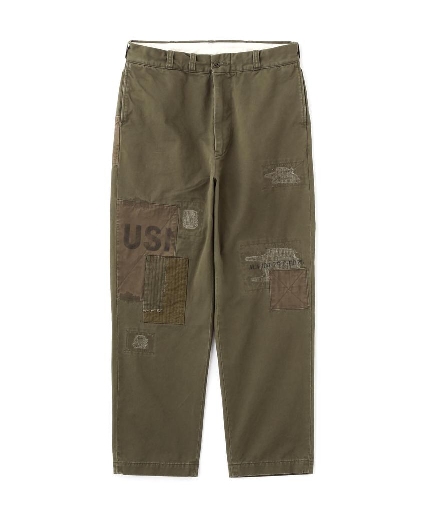 AVIREX RESTORE COLLECTION ARMY CHINO PANTS "REPAIR CUSTOM" XL 310 Olive 783-5210028