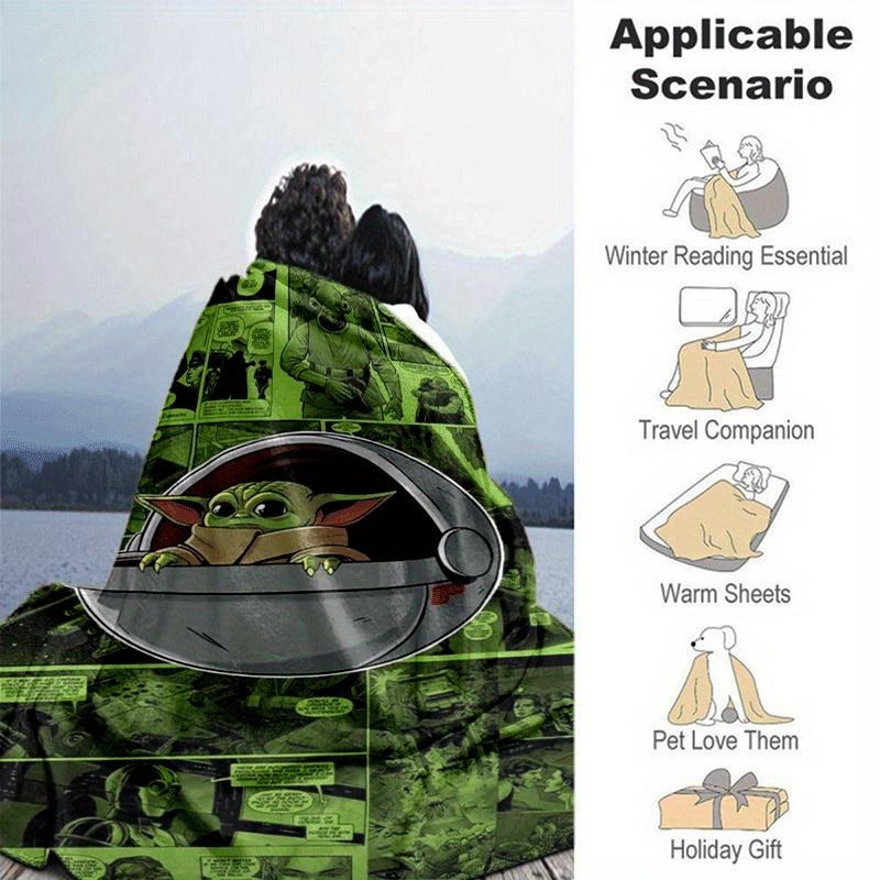 1pc Star Wars Printing Blanket - Soft, All-Season Throw for Living Room, Bedroom,Personalized Gift with Adorable Cartoon Design