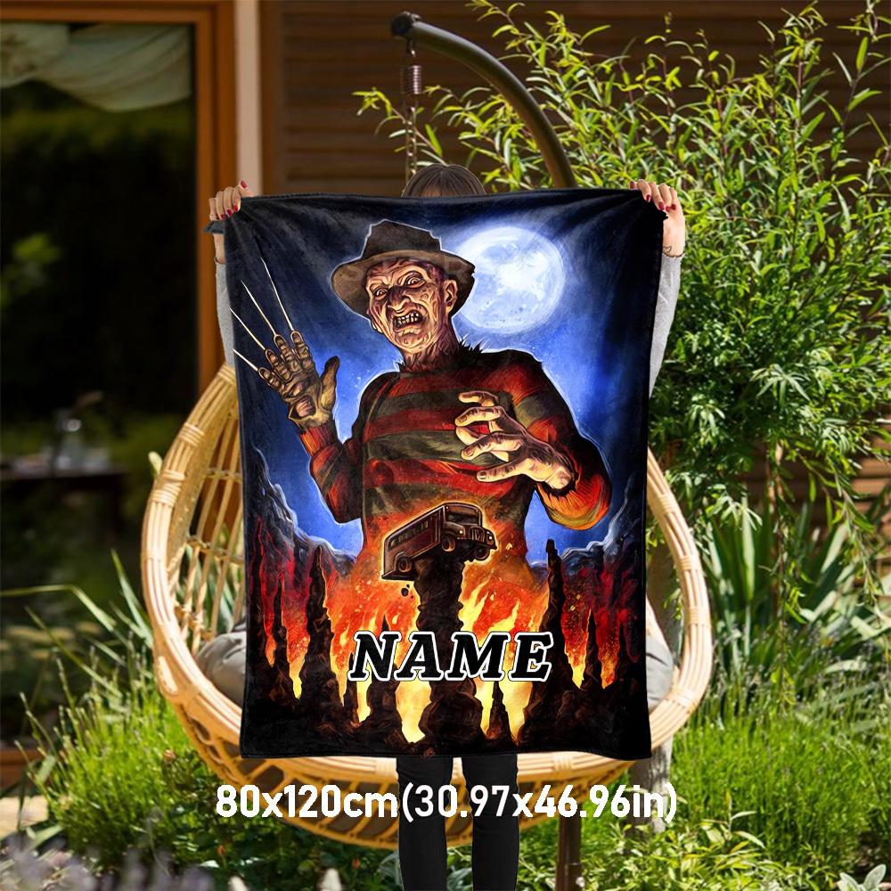 

1pc Freddy Krueger,Nightmare on Elm Street, Throw Blanket,Soft Bedding Cover,Flannel Blankets, Travel,Camping,All Seasons Use 102782 80x120cm