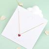 S925 Sterling Silver Minimalist Little Red Heart Necklace - Japanese & Korean Design, Women's Heart Clavicle Chain.