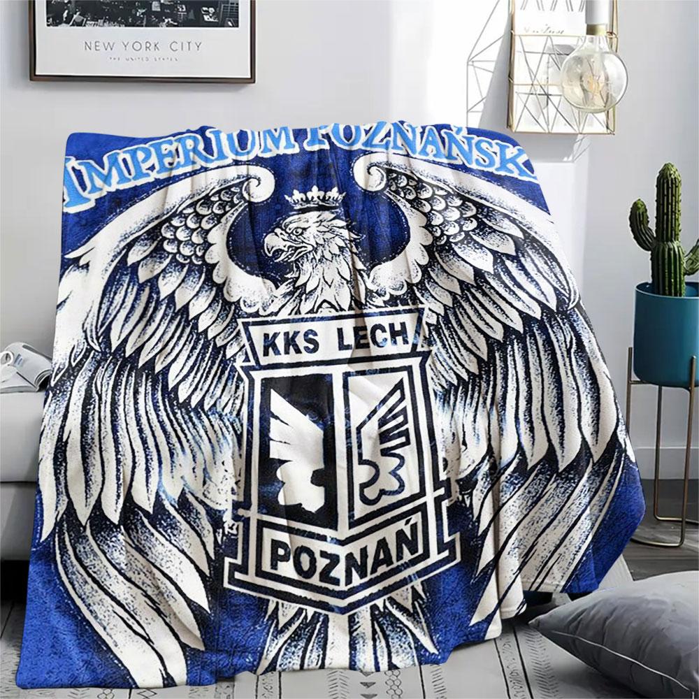 1PC Lech Poznan Patterned Flannel Blanket Suitable For All Seasons for Home Decor Warmth and Comfort Gifts Holiday Present