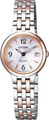 [Citizen] Часы Exceed Eco-Drive из нержавеющей стали, круглые, модель EW2264-54A, серебристые
