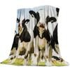 Cow Print Blanket Black and White Bed Cow Soft Sofa Comfortable Warm Blanket Plush Gift Bedroom Decoration
