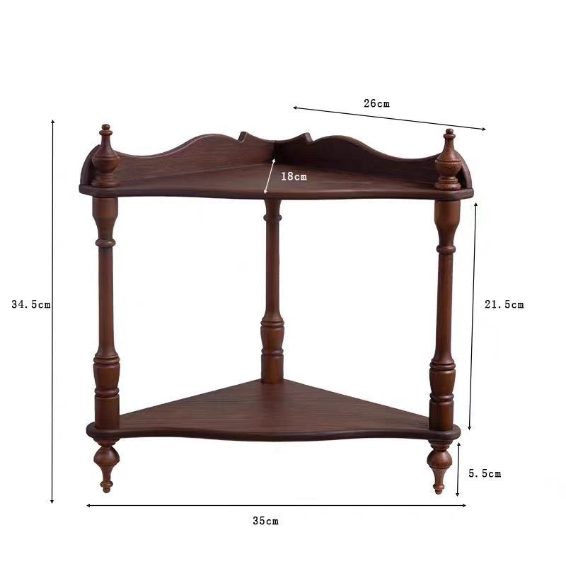 

Vintage Storage Holders Nordic Elegant Organizer Shelf Solid Wood Indoor Table Organizing Supplies Furniture Decoration Storages