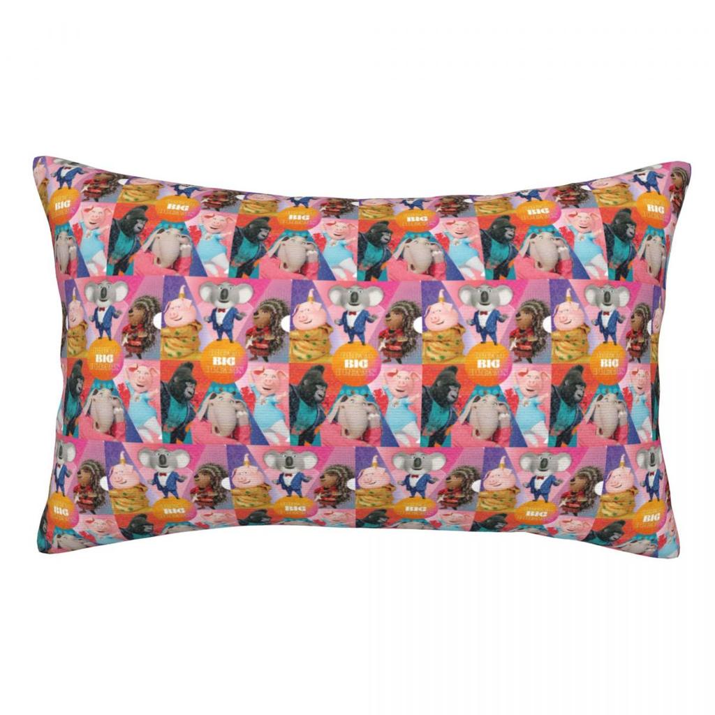 Sing Rectangle Pillowcase Cushion Cover Decorative Bedroom Bed Home Comfort Throw Pillow