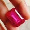 12 Ct Natural Mozambique Rich Pink Sapphire Radiant Cut Loose Gemstone