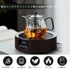 Pokaro Tea Teapot, Heat-Resistant Glass, 580ml, Stovetop-Safe, Vertical Stripes, Back-Handed Design, Stylish Glass Pot, Microwave-Safe, with Lid and
