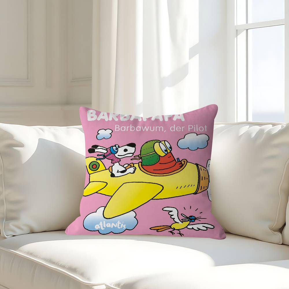 Classic Movie B-Barbapapa Pillow Cover Sofa Cushion Cover Home Room Decoration Children Gift