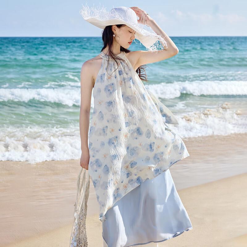 

Платье-миди А-силуэта с вырезом-халтер из смесовой ткани Lyocell от INMAN M