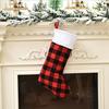 Christmas Stocking Classic Red Black Buffalo Plaid Hanging Stockings for Christmas
