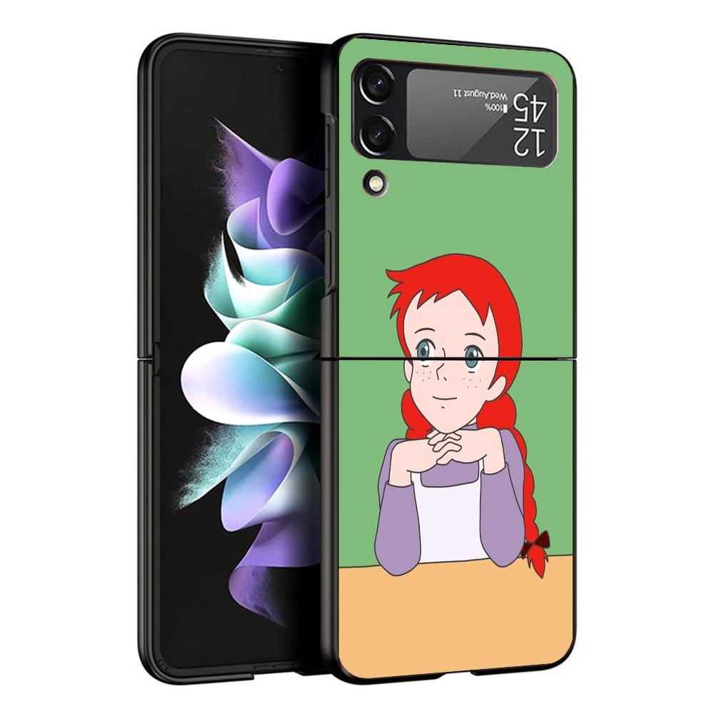 A-Anne Of Green Gables Shirley Case For Samsung Galaxy Z Flip 7 6 5 4 3 z Flip7 Flip6 Flip5 Flip4 5G Phone Cover Flip3 Folding C