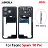 Housing Middle Frame Battery Cover For Tecno Spark 11 Pro Blue White Rear Door Back Case with Camera lens