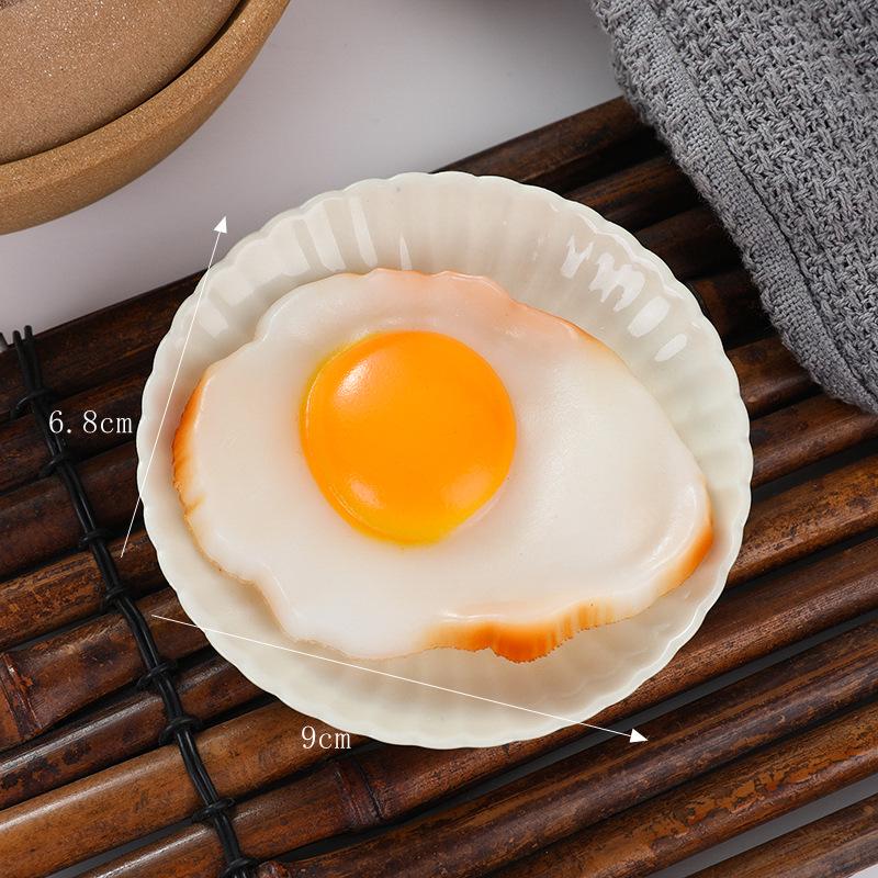 Egg Simulation Keychain: Duck, Braised, Fried, Baked, Sunny-Side Up - Creative Food Toy Pendant