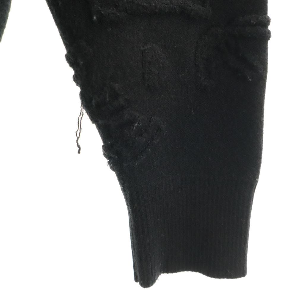 Desigual Langarm 3D-Strick M schwarzer Pullover Herren Gebraucht