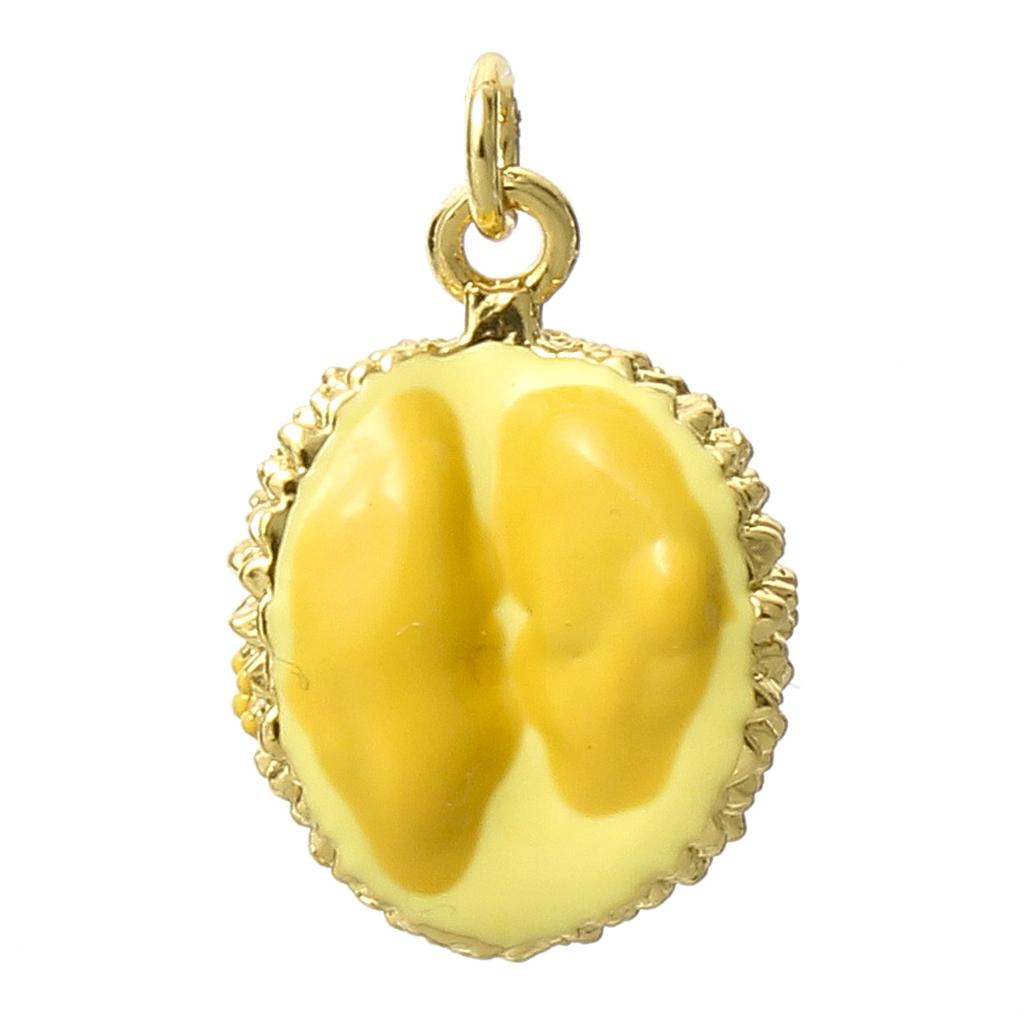 1PC 3D Brass Charms Fruit Banana Watermelon Pendant 18K Gold Plated Strawberry Lemon Enamel Charms For Necklace Jewelry Making
