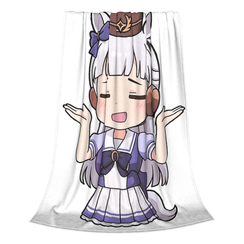 Gold Ship Meme Chibi From Uma Musume Pretty Derby Blanket Throw Blankets for Couch 50x60 Inches Multi-size Throws And Blankets