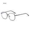 Women Fake Glasses Anti-blue Light Large Frame Glasses Transparent Lens Metal Frame Oversize Eyeglasses UV400 Protection Eyewear