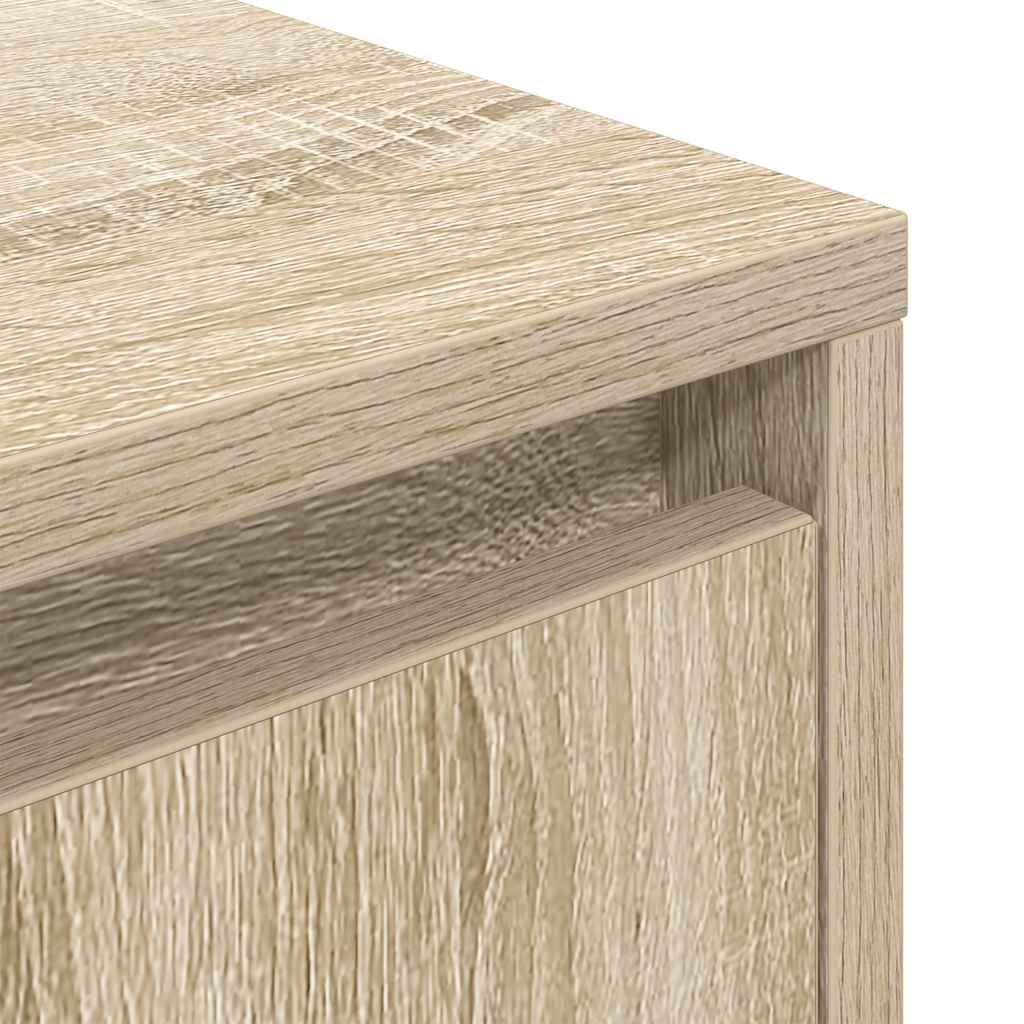Nightstand with LED Lights Sonoma Oak 38 x 34 x 50 cm