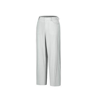 Lifestyle Series Womens Woven Long Pants Summer Casual Pants Women Bottoms White-Mist-Gray 962628509-2