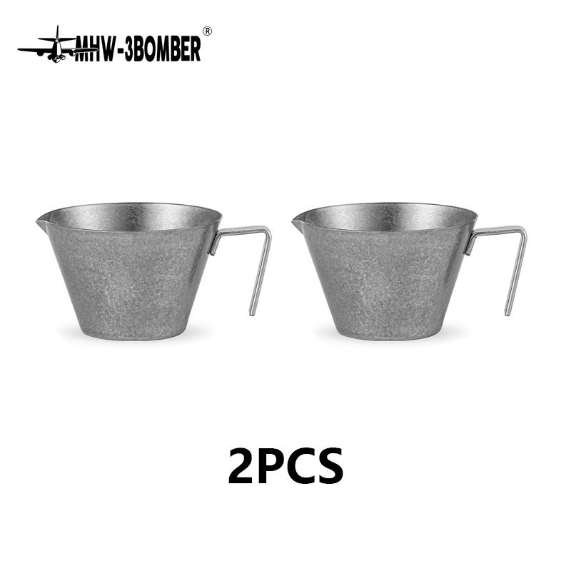 MHW-3BOMBER Nerezová odměrka na espresso s rukojetí 2/3 kusy SEspresso šálky 100 ml Domácí barista Kávové příslušenství