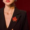 1/3Pcs Maple Leaf Brooch Colored Rhinestone Enamel Thanksgiving Brooch Festive Autumn Inspired Design Lapel Badge