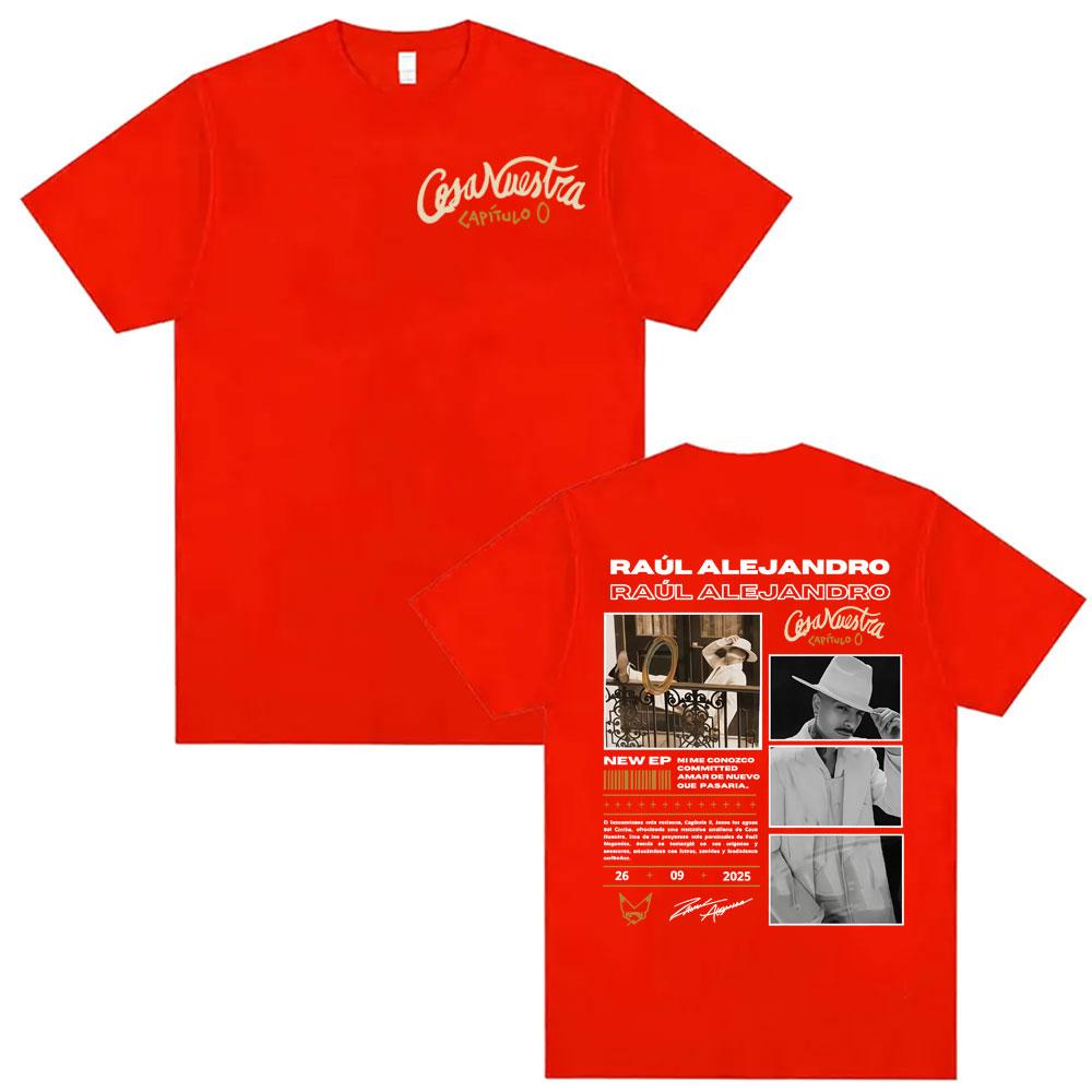 Rauw Alejandro Cosa Nuestra World Tour Tshirts Unisexs Clothing High Quality Retro Hot Sale Tshirt Unisex Cotton T Shirt Streetwear