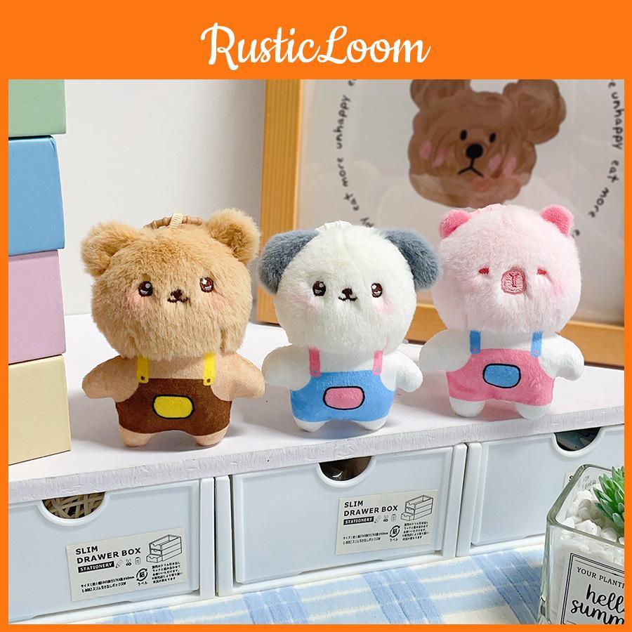 Plush Animal Keychain With Short Plush Fabric For Kid Playroom Decor