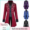 European & American Medieval Retro Mid-Length Punk Men's Christmas Tuxedo Coat