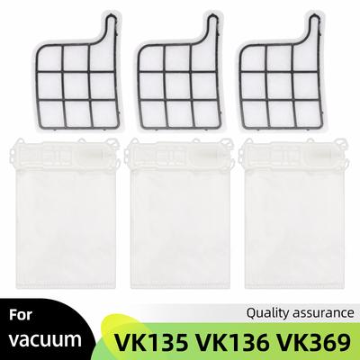 HEPA Filter Motor Protection Filter Dust Bags for Folletto Vorwerk Kobold VK135 VK136 FP135 FP136 Kobold135 VK369 Kobold136