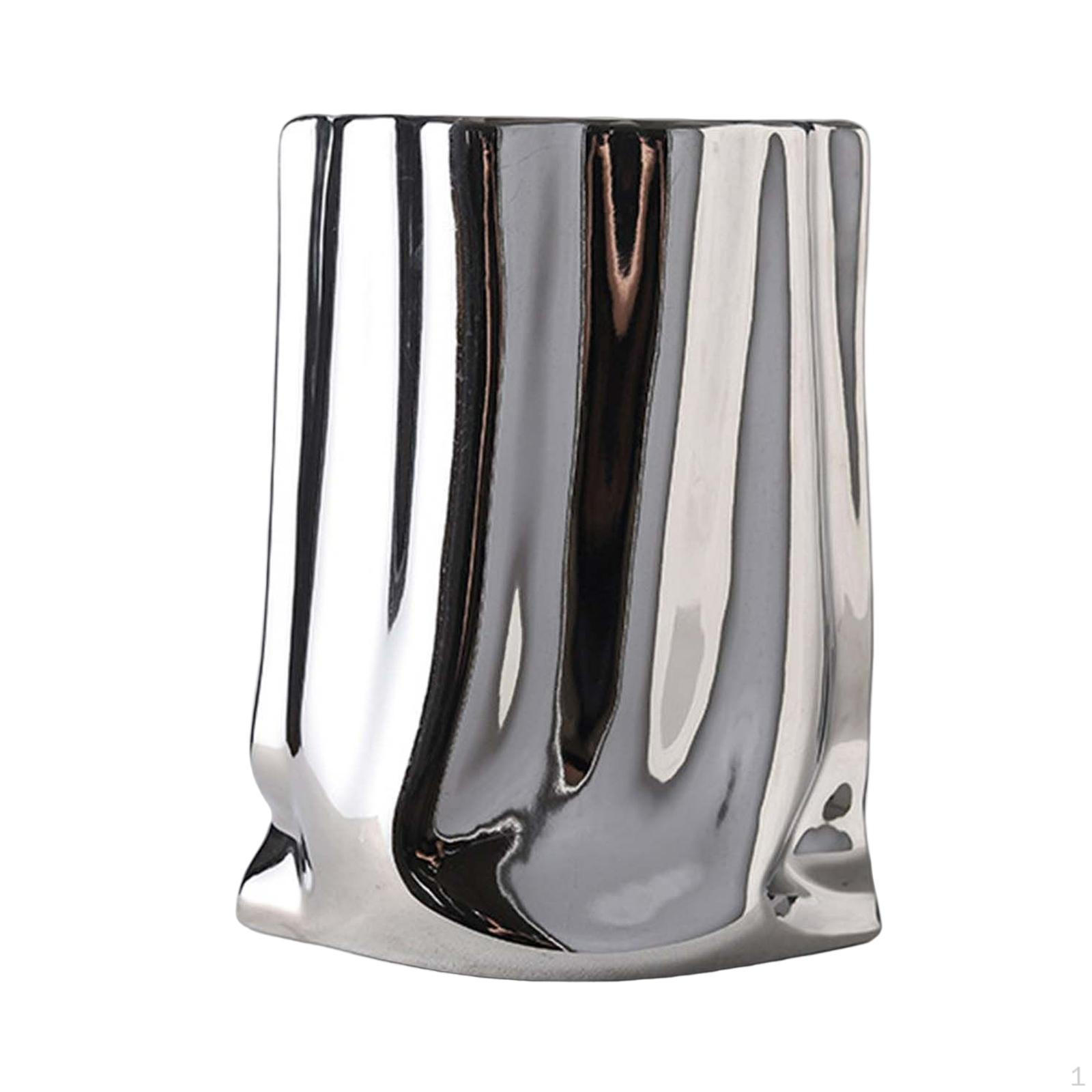 

Creative Flower Vase Ornament Flowerpot Centerpieces Modern Container Dining Table Desktop Wedding Argent