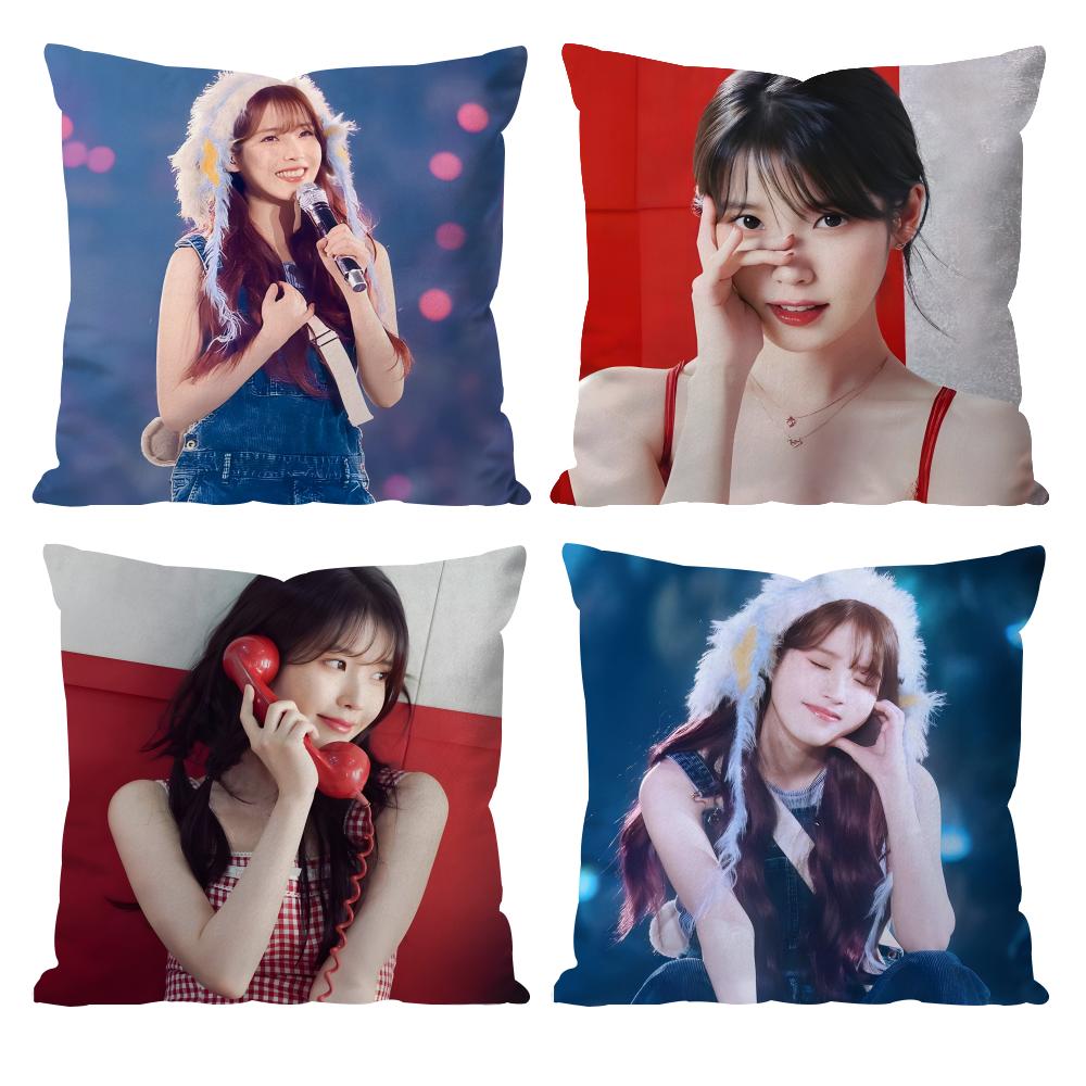 Lee Ji Eun IU Cushion Cover Pattern Printed Pillowcase for Living Room Sofa Cushion Cover & Bedroom Decor