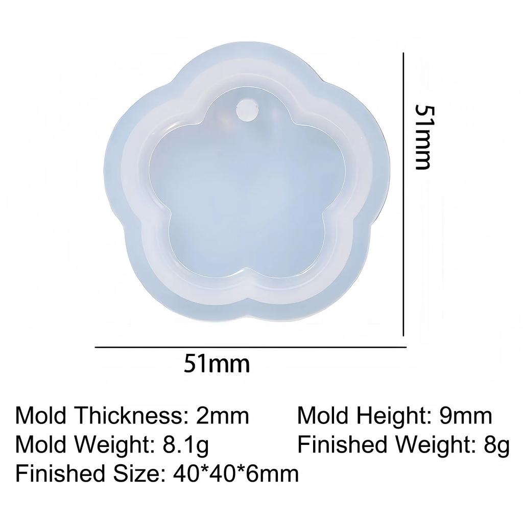 1/3PCS Keychain Pendant Silicone Mold DIY Moules Silicone Crystal Epoxy Resin Mold for Necklace Bracelet Jewelry Making Findings