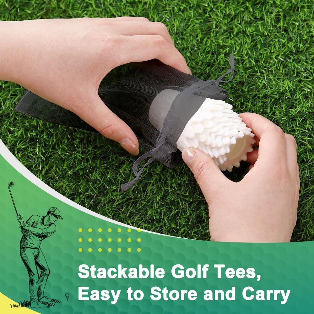 8Pcs Creative Golf Ball Holder Wave Shaped Bottom Design Plastic Golf Mat Golf Tee  Golfer Gift