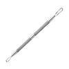 Stainless Steel Blackhead Remover Dual-Ended Acne Tool with Textured Head for Extracting Pimples and Comedones.
