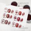 Titanium Gold Magic Mirror Nail Powder - Brilliant Red Laser Glitter