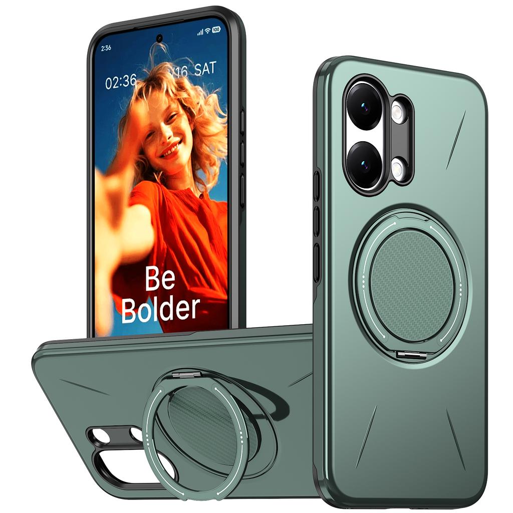 360° Rotate Ring Holder for Magsafe Magnetic Bracket Phone Case for Xiaomi Poco X7 X8 Pro Max M8 Pro Armor Shockproof Cover