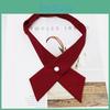 Feminine Cross Collar Bowtie Badge For School Uniforms And College Wear