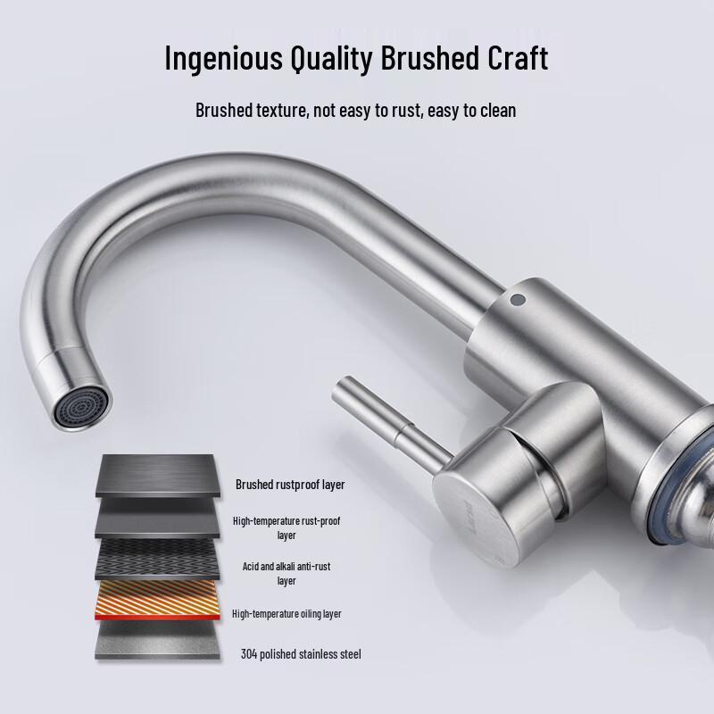 Larsd 304 Stainless Steel Basin Faucet