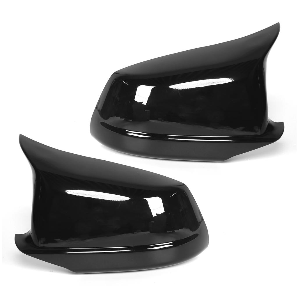 2pcs Full Rearview Side Mirror Cover Cap Glossy Black Replacement for F10 F11 F18 PreLCI 20102013