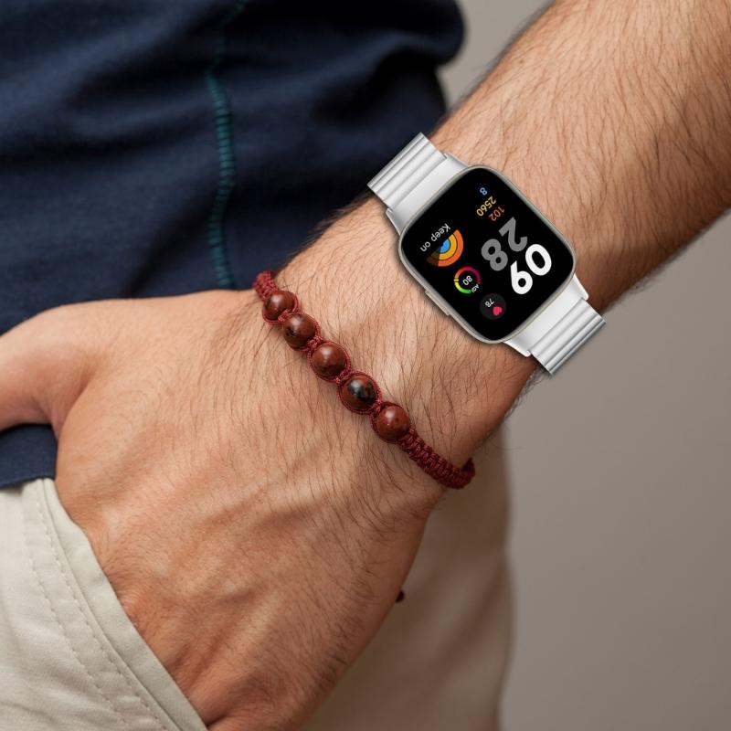 Smartwatch Replacement Strap for Redmi Watch 3 Stainless Wristband Bracelet Sweatproof Belt for Men Women Quick Release