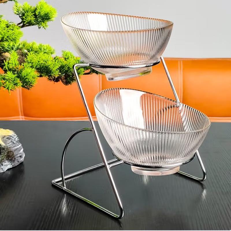 Two-Tier Iron Buffet Condiment Display Rack (Set of 2)