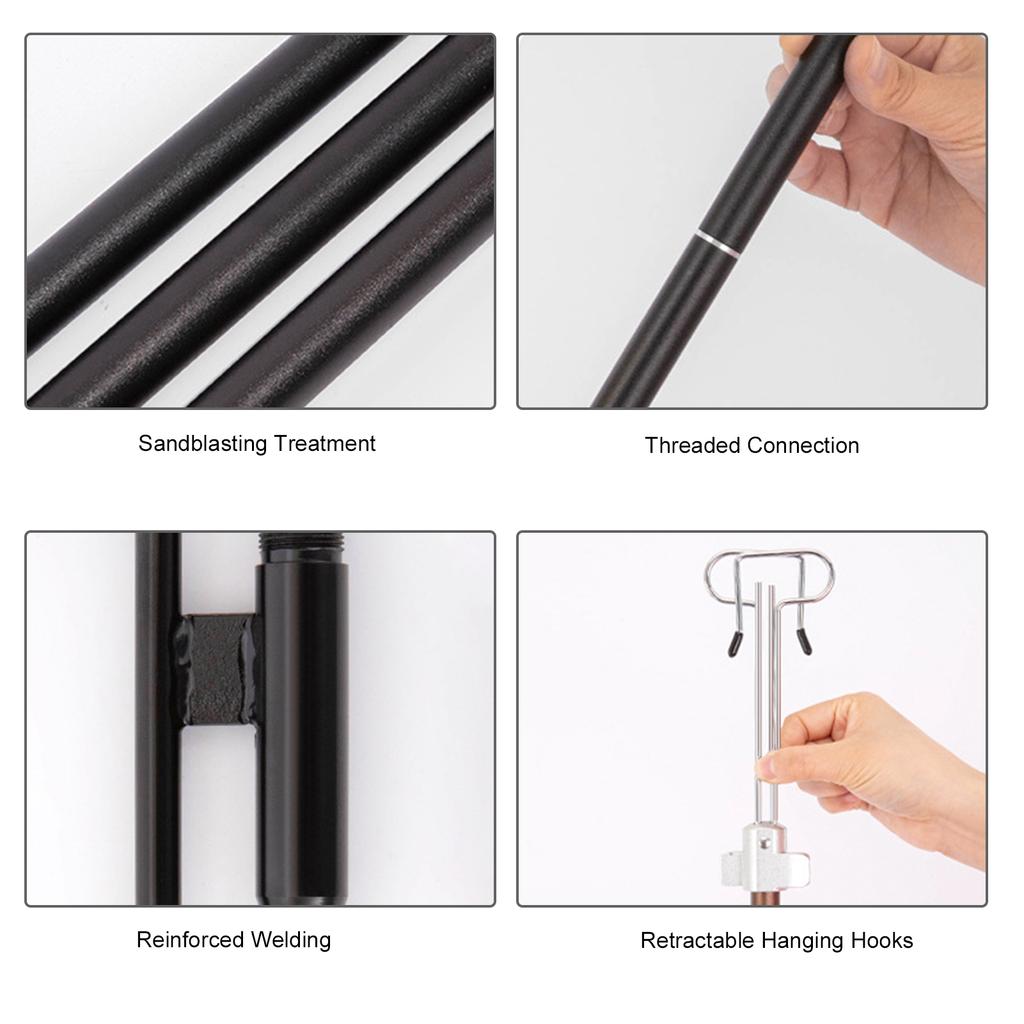 Portable Camping Folding Lamp Pole Lightweight Collapsible Aluminum Lantern Stand Outdoor Light