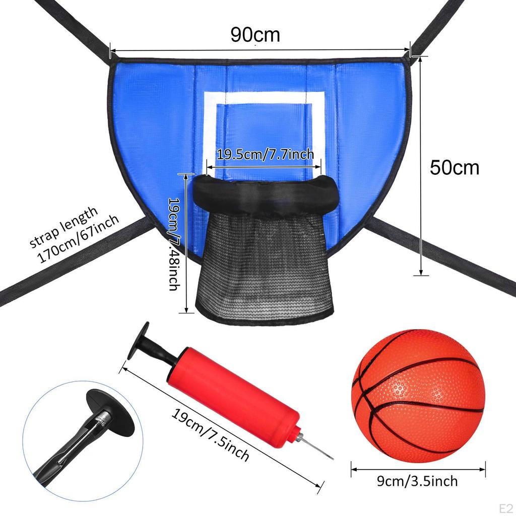 Basketball Hoop for Trampoline Rack Easy Installation with Pump and Ball Lightweight