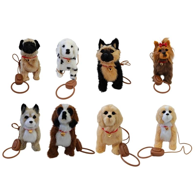 Electric Plush Dog Toy Sing Walk Respond Touch Walking Singing Electric Dog Toy for Interactive Fun Children Pet Lover